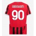 AC Milan Tammy Abraham #90 Hemma matchtröja 2024-25 Kortärmad Billigt